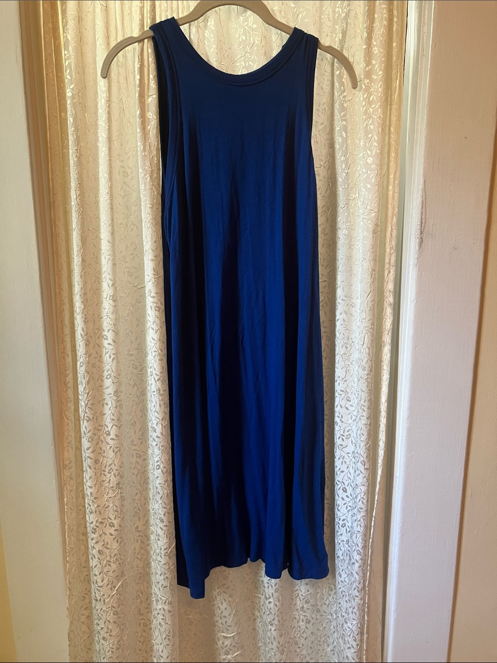 🌺 4 for $20.00, high neck, knee length, cobalt blue, casual dress size medium